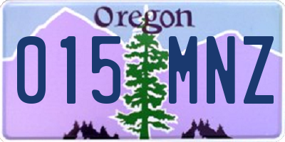 OR license plate 015MNZ