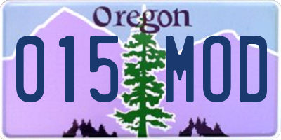OR license plate 015MOD