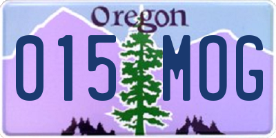 OR license plate 015MOG