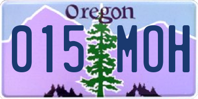 OR license plate 015MOH