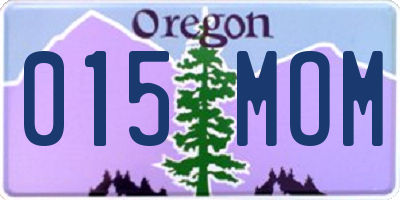 OR license plate 015MOM