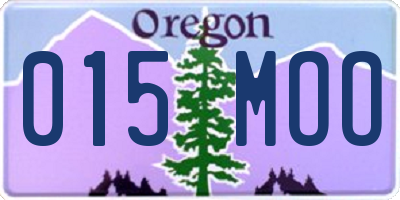 OR license plate 015MOO