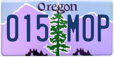 OR license plate 015MOP