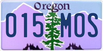 OR license plate 015MOS