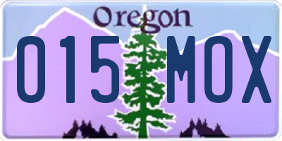 OR license plate 015MOX