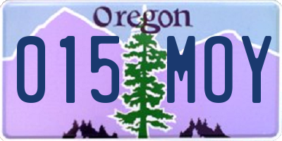 OR license plate 015MOY