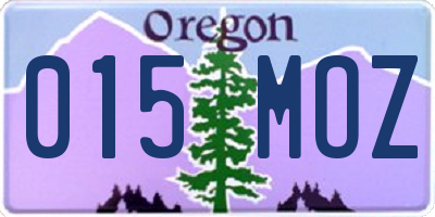 OR license plate 015MOZ