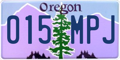 OR license plate 015MPJ