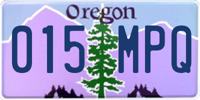 OR license plate 015MPQ