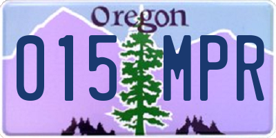 OR license plate 015MPR
