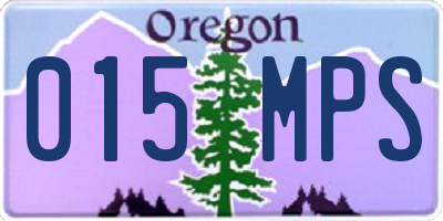 OR license plate 015MPS