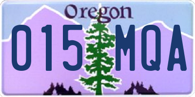 OR license plate 015MQA