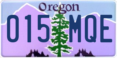 OR license plate 015MQE