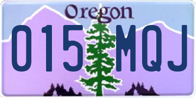 OR license plate 015MQJ