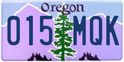 OR license plate 015MQK