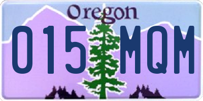 OR license plate 015MQM