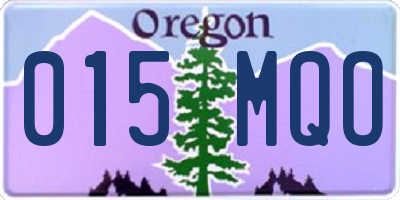 OR license plate 015MQO