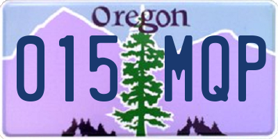 OR license plate 015MQP