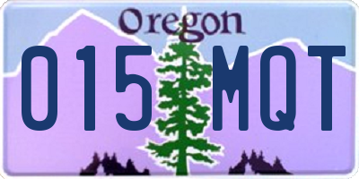 OR license plate 015MQT