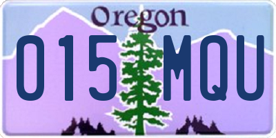 OR license plate 015MQU
