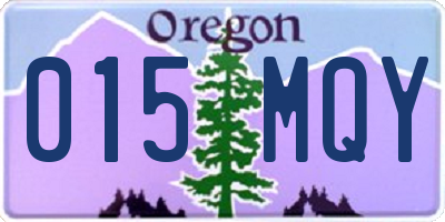 OR license plate 015MQY
