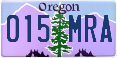 OR license plate 015MRA