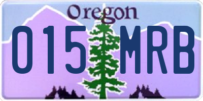 OR license plate 015MRB