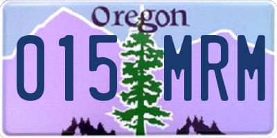 OR license plate 015MRM