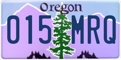 OR license plate 015MRQ