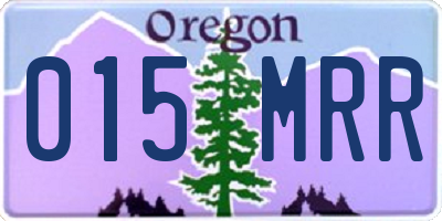 OR license plate 015MRR