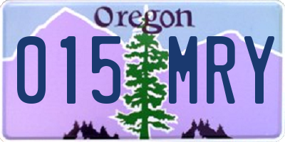 OR license plate 015MRY