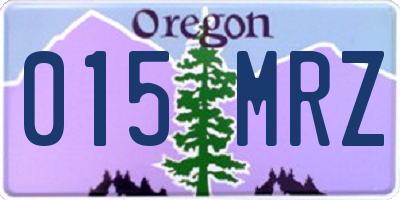 OR license plate 015MRZ
