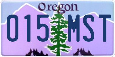 OR license plate 015MST
