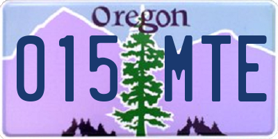 OR license plate 015MTE