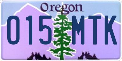 OR license plate 015MTK