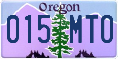 OR license plate 015MTO