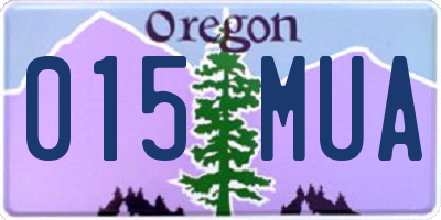 OR license plate 015MUA