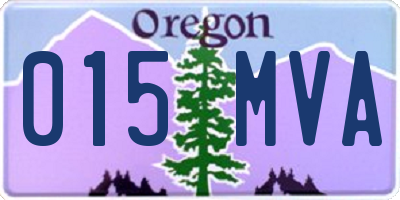 OR license plate 015MVA