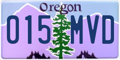 OR license plate 015MVD
