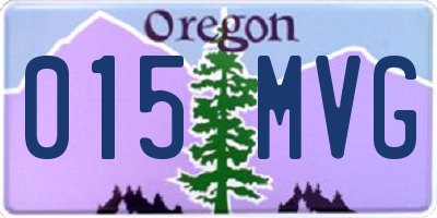OR license plate 015MVG