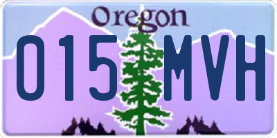 OR license plate 015MVH