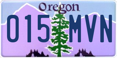 OR license plate 015MVN