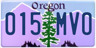 OR license plate 015MVO