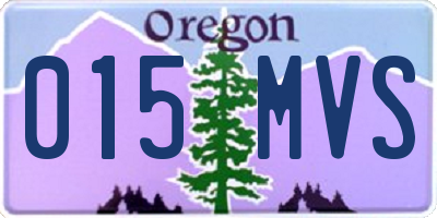 OR license plate 015MVS