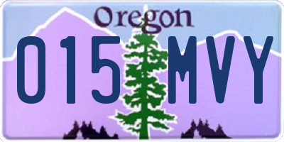 OR license plate 015MVY