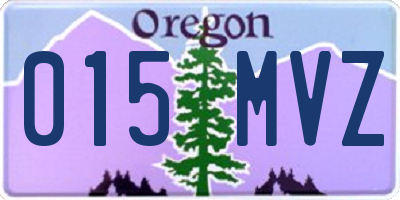 OR license plate 015MVZ