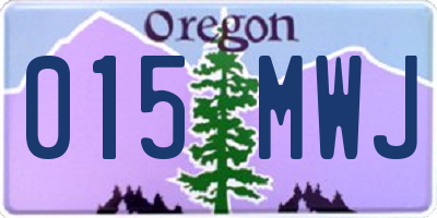 OR license plate 015MWJ