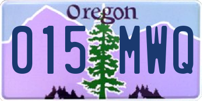 OR license plate 015MWQ