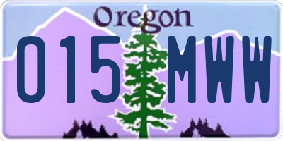 OR license plate 015MWW