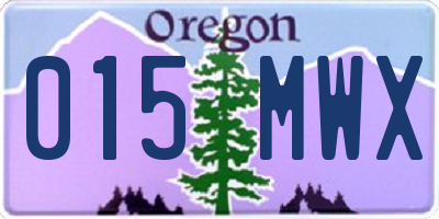 OR license plate 015MWX